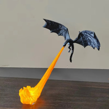 3D Printed Dragon Flame Lamp - LED Fantasy Desk Decor