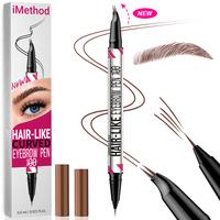 Haarähnlich gebogener Augenbrauenstift – 2-in-1 Microblading &amp; wasserfestes Finish